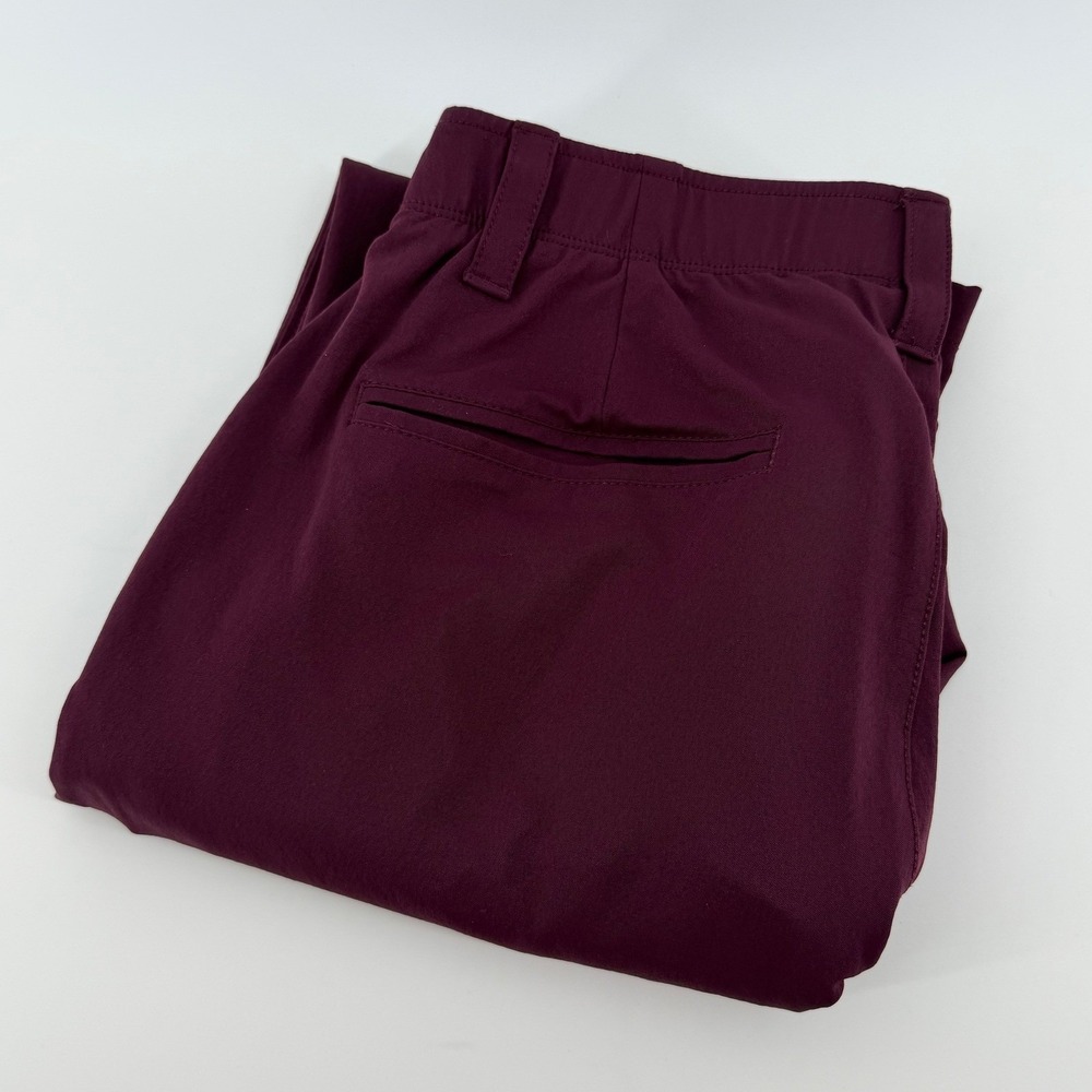 Under Armour Mens Loose Fit Golf Pants Burgundy Maroon 32/32